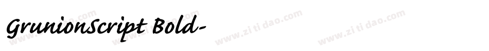GrunionScript Bold字体转换